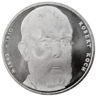 10 Mark Silbermünze 1993 Robert Koch - J.456