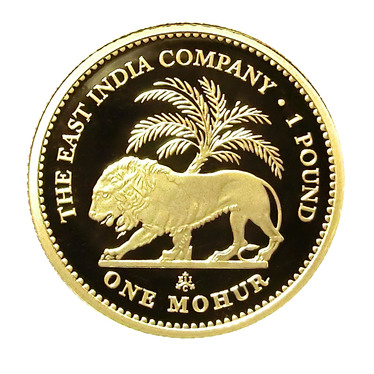 Goldmünze East India Company One Mohur 2013 mit COA - 11,66 Gramm Feingold