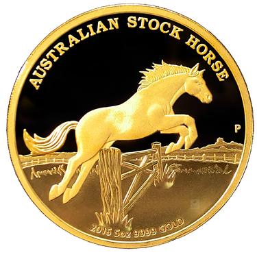 Goldmünze Australien Stock Horse 2016 - 5 Unzen ohne Zertifikat