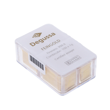 Goldbarren Unity Box Degussa - 100 x 1 Gramm - Feingold 999,9