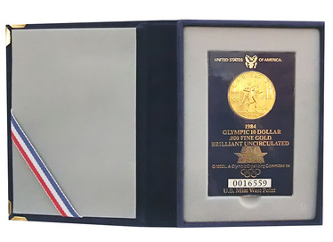 USA Goldmünze Olympiade 1984 Fackelläufer st.