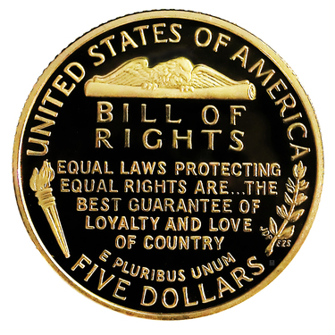 Goldmünze USA Bill of Rights 1993 PP mit Etui