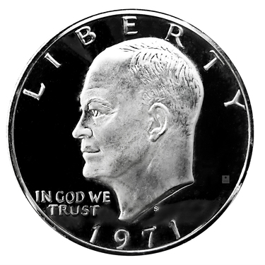 Silbermünze USA Eisenhower Mondlandung 1971-1974 PP