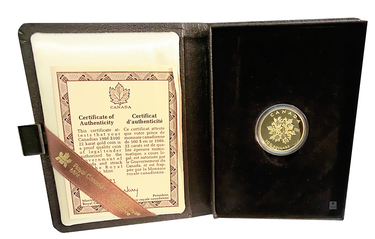 Canada Goldmünze Frieden 1986 - mit Etui und Zertifikat