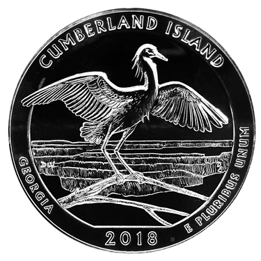 Silbermünze 5 Unzen Amerika the Beautiful - Cumberland Island - 2018