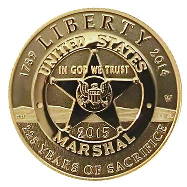 USA Goldmünze United States Marshals 2015 - 5 Dollar - 7,52 Gramm