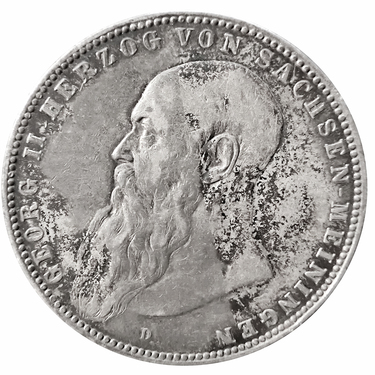 5 Mark Silbermünze Georg II von Sachsen-Meinigen 1902 - J.153b