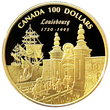 Goldmünze Canada 100 Dollar 275 Jahre Louisbourg 1995 PP ohne Etui und Zertifikat