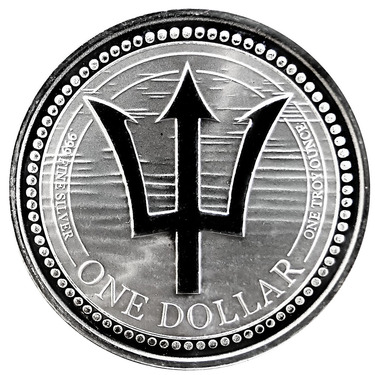 Silbermnze 1 Dollar Barbados Trident 2022 - 1 Unze