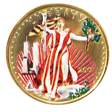 American Eagle Goldmünze 2001 - 1/10 Unze coloriert