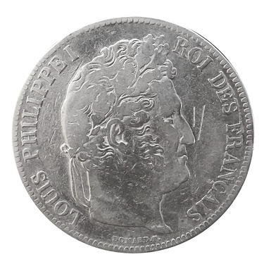 Silbermünze Frankreich 5 Francs  1842 Louis Philippe