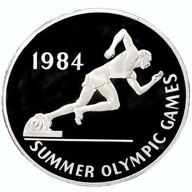 Silbermünze Olympia 1984 Jamaika  - 25 Dollar