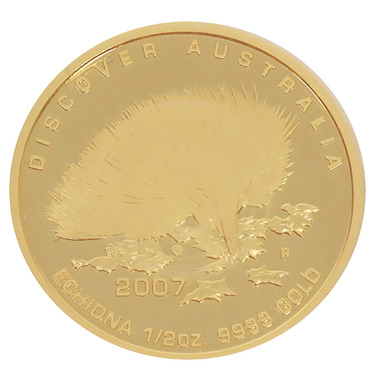 Discover Australia Goldmnze - Echidna - 2007 - 1/2 Unze PP