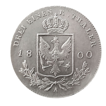 Silbermnze 1/3 Thaler (1/2 Gulden) Friedrich Wilhelm III Preussen 1798-1809