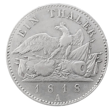 Silbermnze 1 Thaler Friedrich Wilhelm III Preussen 1818