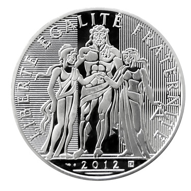Silbermnze Frankreich Herkulesgruppe - 2012 - 100 Euro - 45 gr. Feinsilber