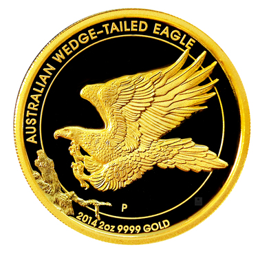 Goldmnze Wedge Tailed Eagle - 2014 - Proof - High Relief - 2 Unzen Feingold