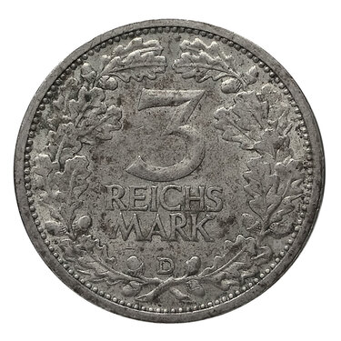 3 Mark Silbermünze 1931 (D) - J.349