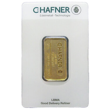 Goldbarren 1/4 Unze Feingold - C. Hafner - neu