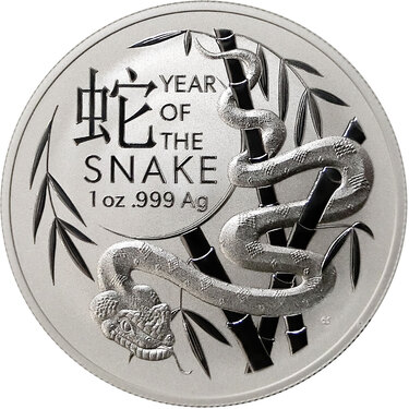 Lunar II Silbermünze Schlange 2025 - RAM - 1 Unze Feinsilber