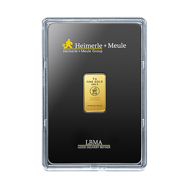 Goldbarren 5 Gramm Feingold - Heimerle + Meule