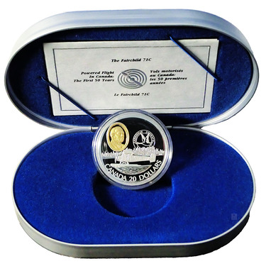 Silbermünze Fairchild 71C 1993 - 1 Unze 925 Silber