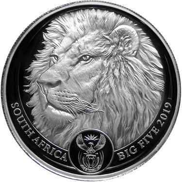 Platinmünze Big Five Löwe 2019 - PP - 1 Unze Feinplatin mit Box und COA