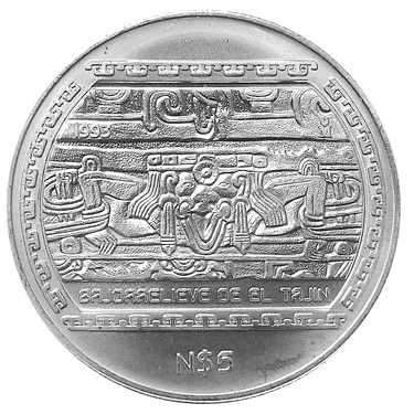 Silbermünze Mexiko Bajorrelieve de El Tajin 1993 - 1 Unze Feinsilber