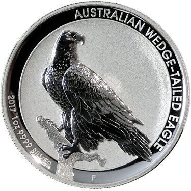 Silbermünze Wedge Tailed Eagle 2017 - 1 Unze High Relief