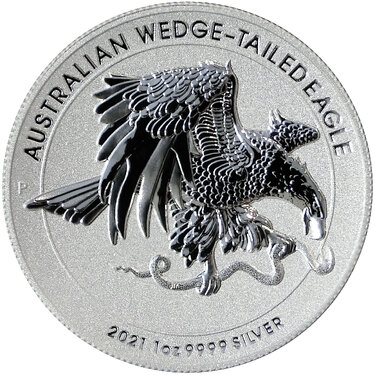 Silbermünze Wedge Tailed Eagle 2021 - 1 Unze Reverse Proof