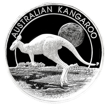 Silbermünze Australien Kangaroo 2015 - High Relief PP - 1 Unze Feinsilber