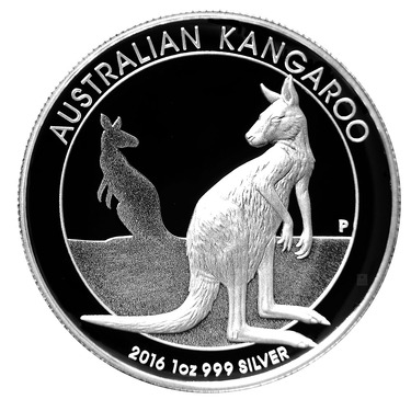 Silbermünze Australien Kangaroo 2016 - High Relief PP - 1 Unze Feinsilber