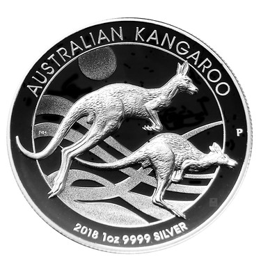 Silbermünze Australien Kangaroo 2018 - High Relief PP - 1 Unze Feinsilber