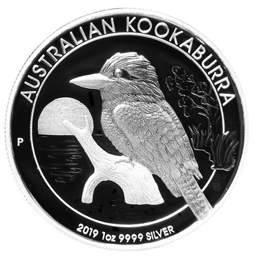 Silbermünze Kookaburra 2019 - High Relief - 1 Unze 999 Feinsilber PP