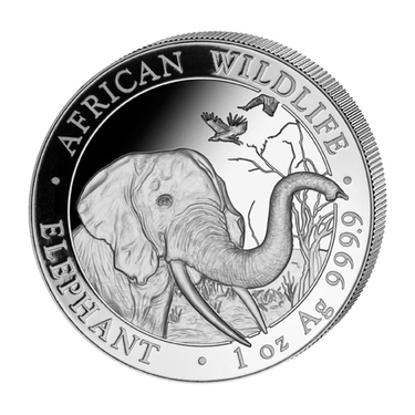 Silbermünze Somalia Elefant 2018 - 1 Unze