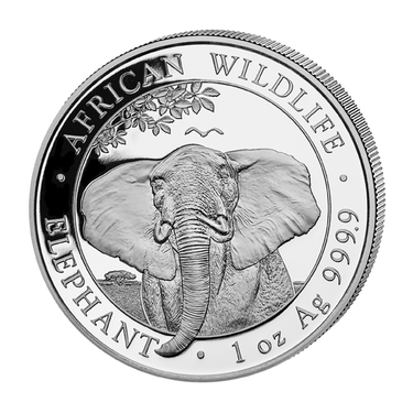 Silbermnze Somalia Elefant 2021 - 1 Unze