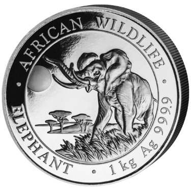 Silbermnze Somalia Elefant 2016 - 1 Kilo 999,9 Feinsilber