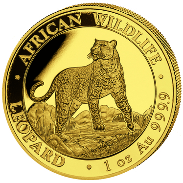 Goldmünze Somalia African Wildlife Leopard 2022 1 Unze