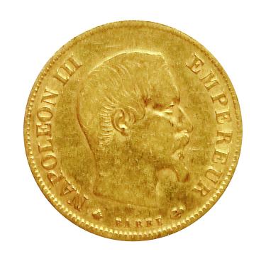 Frankreich Napoleon III ohne Kranz Goldmnze - 10 Francs