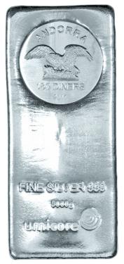 Andorra Silber Münzbarren - 5000 Gramm 999 Feinsilber