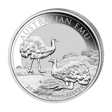 Silbermünze Emu 2020 - 1 Unze Feinsilber