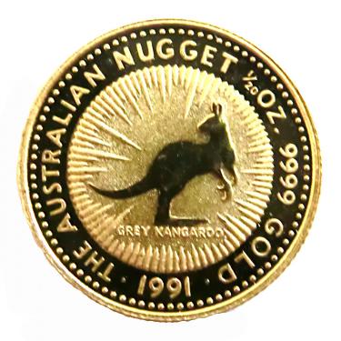 Kangaroo Nugget Goldmünze 1991 - 1/20 Unze