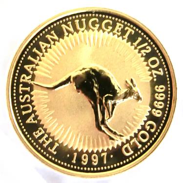 Kangaroo Nugget Goldmnze 1997 - 1/2 Unze
