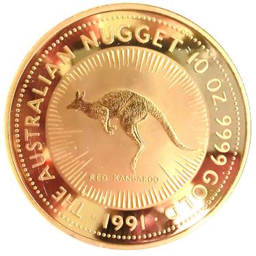 Kangaroo Nugget Goldmünze 1991 - 10 Unzen