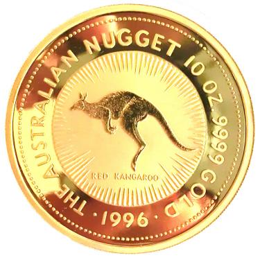 Kangaroo Nugget Goldmünze 1996 - 10 Unzen