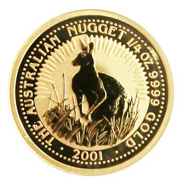 Kangaroo Nugget Goldmünze 2001 - 1/4 Unze