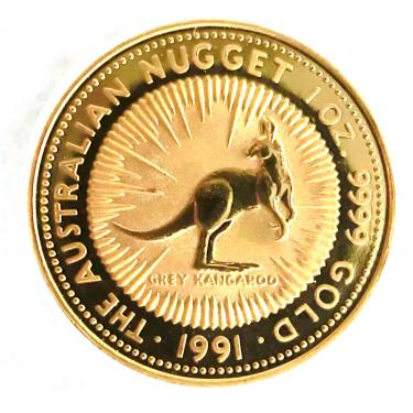 Kangaroo Nugget Goldmünze 1991 - 1 Unze
