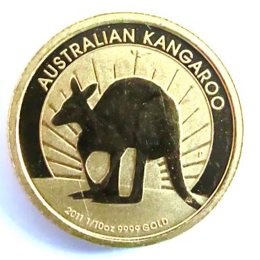 Kangaroo Nugget Goldmünze 2011 - 1/10 Unze