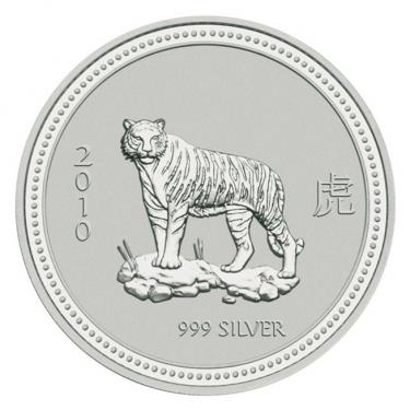 Silbermnze Lunar I Tiger 2010 - 1 Kilo 999 Feinsilber