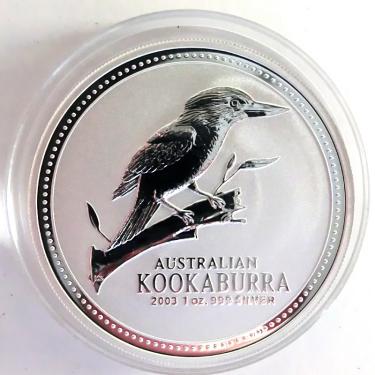 Silbermünze Kookaburra 2003 - 1 Unze 999 Feinsilber